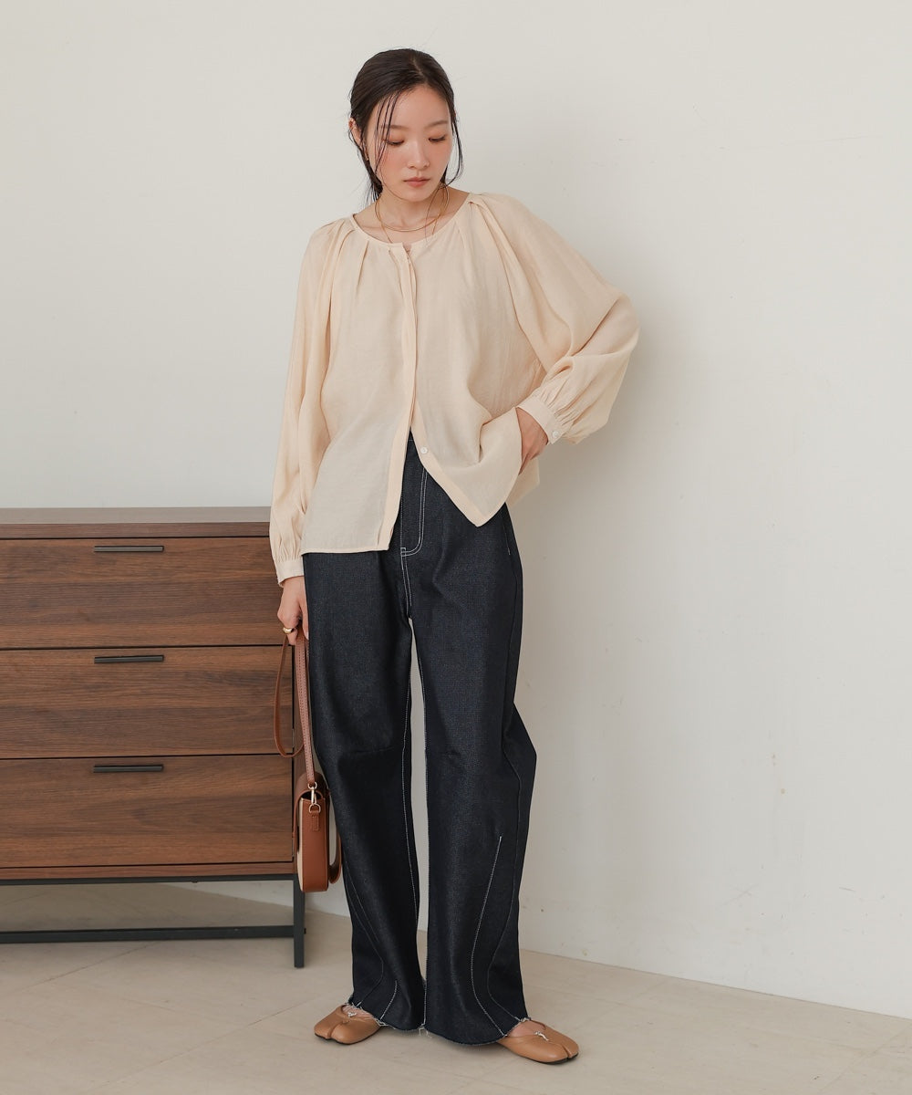 front tuck blouse