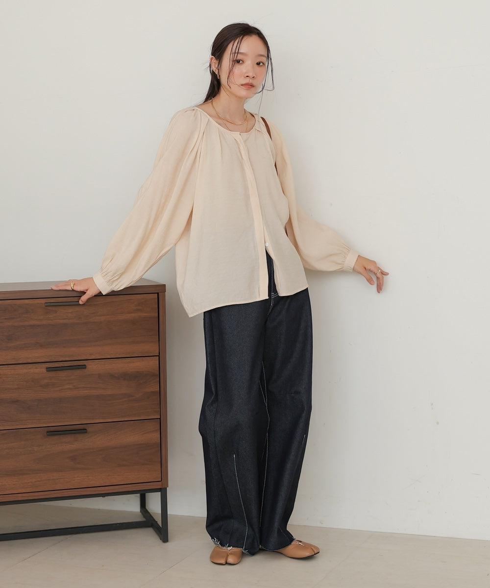 front tuck blouse