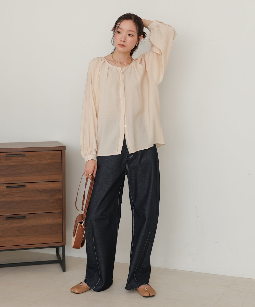 front tuck blouse