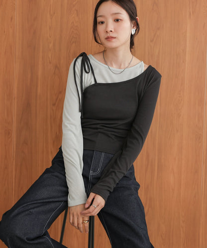 layered ribbon top