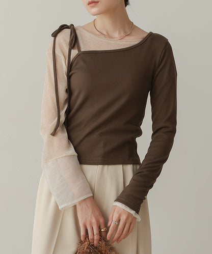 layered ribbon top