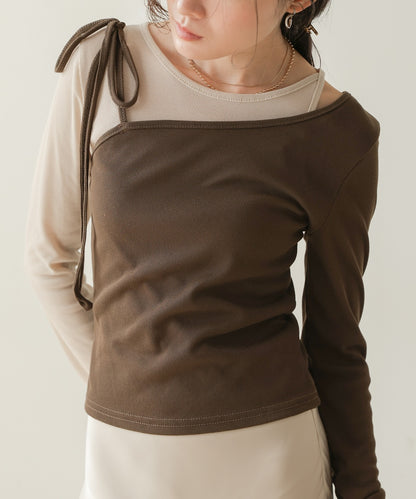 layered ribbon top