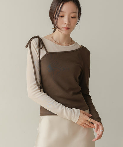 layered ribbon top