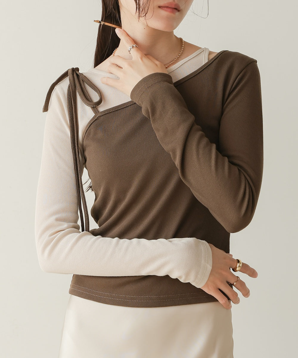 layered ribbon top