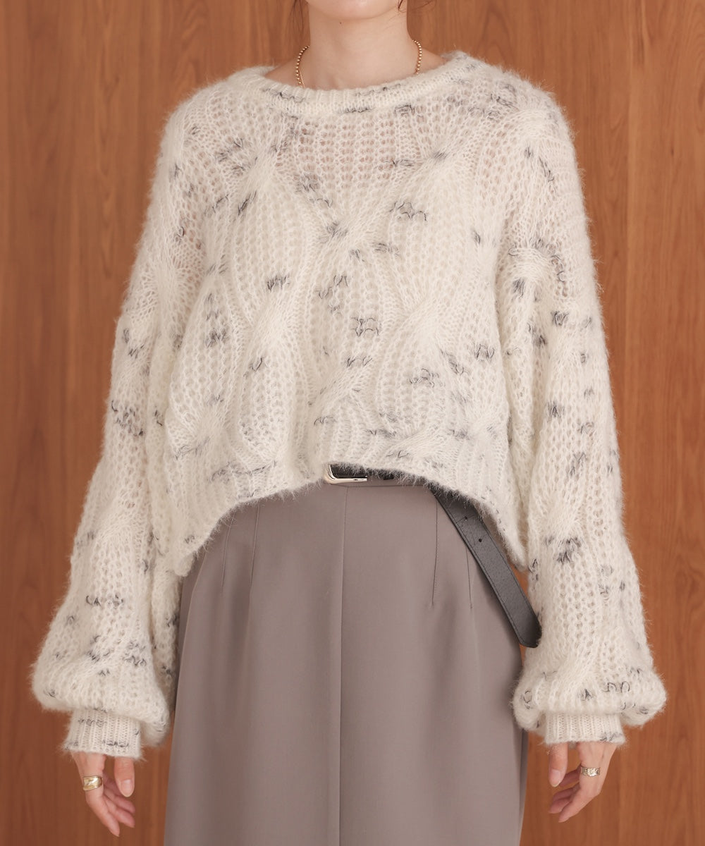 patterned mixed knit