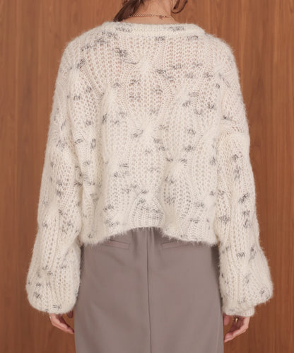 patterned mixed knit