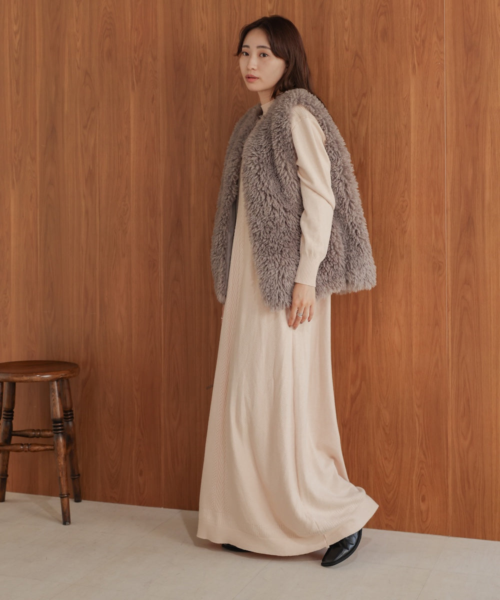 petite high neck knit onepiece