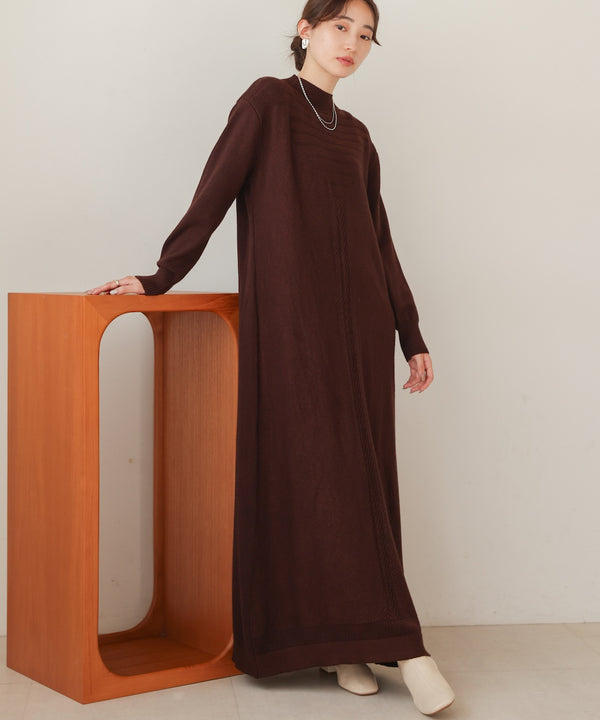 petite high neck knit onepiece