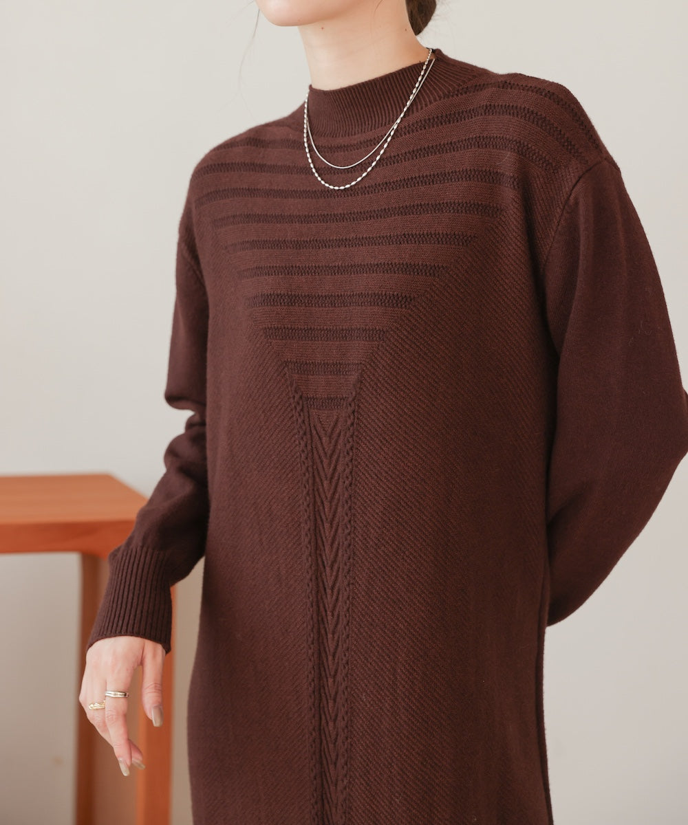 petite high neck knit onepiece