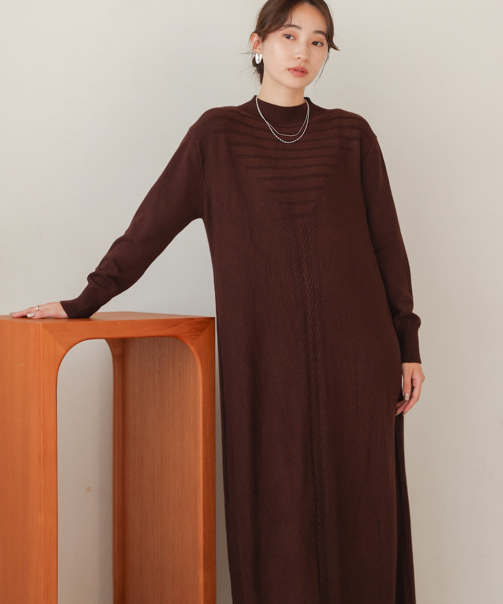 petite high neck knit onepiece