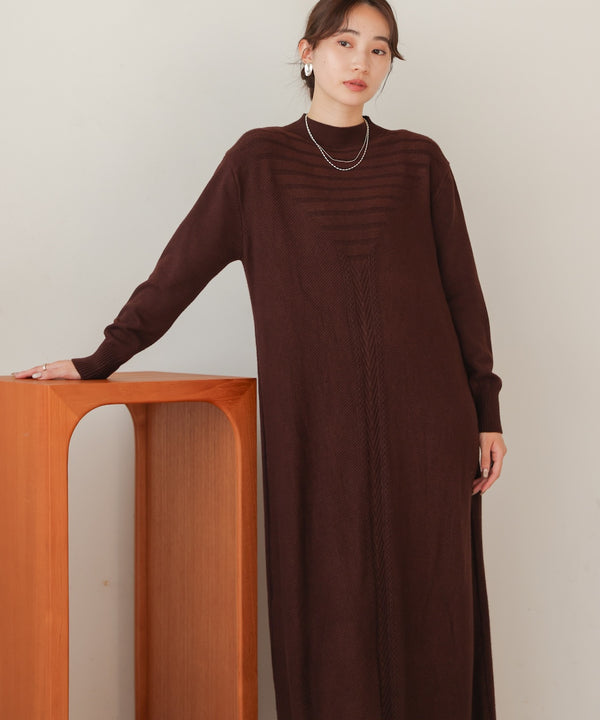 petite high neck knit onepiece