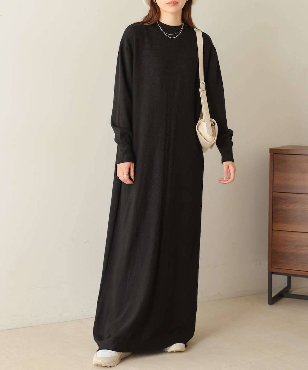 petite high neck knit onepiece