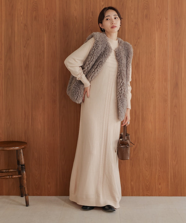 petite high neck knit onepiece