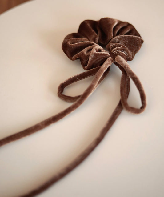 velor ribbon scrunchie