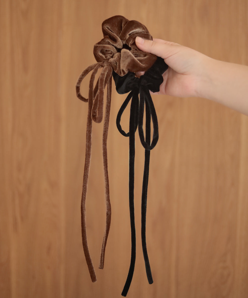 velor ribbon scrunchie