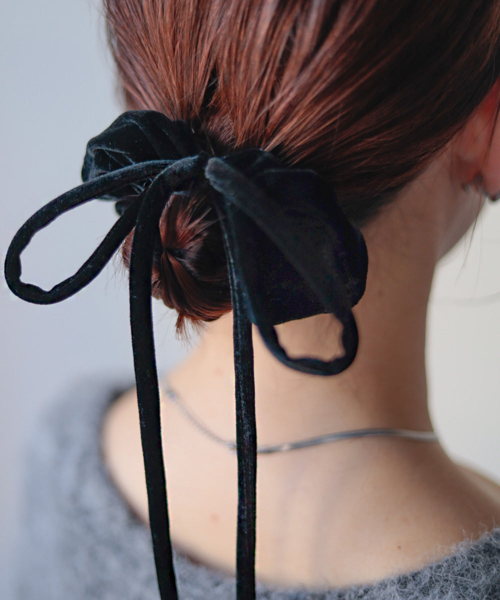 velor ribbon scrunchie