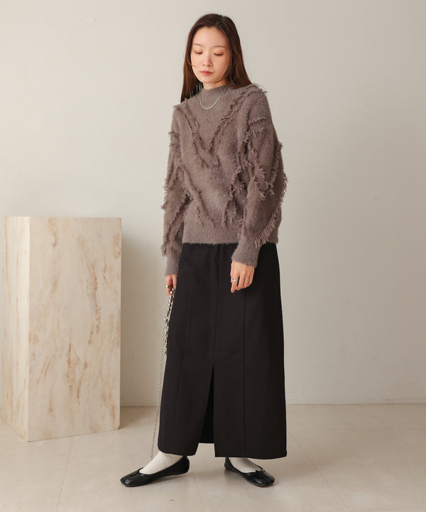 shaggy fringe knit