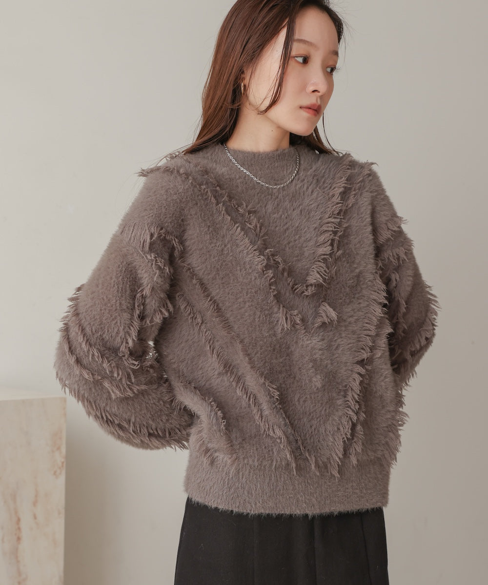shaggy fringe knit