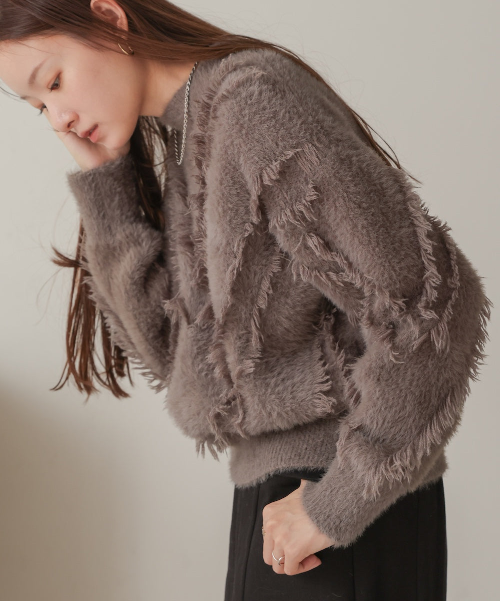 shaggy fringe knit