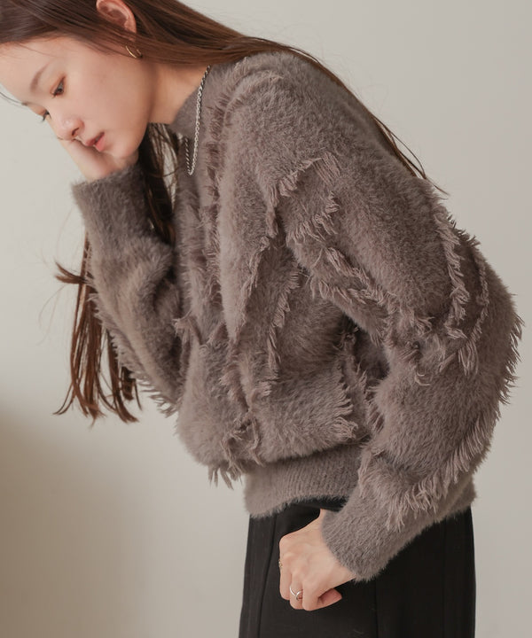 shaggy fringe knit