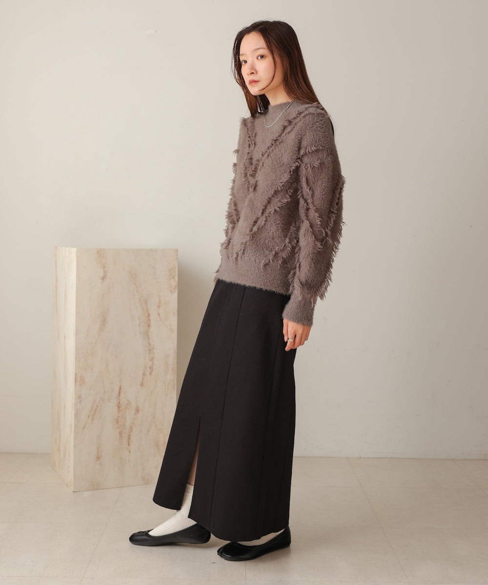 shaggy fringe knit