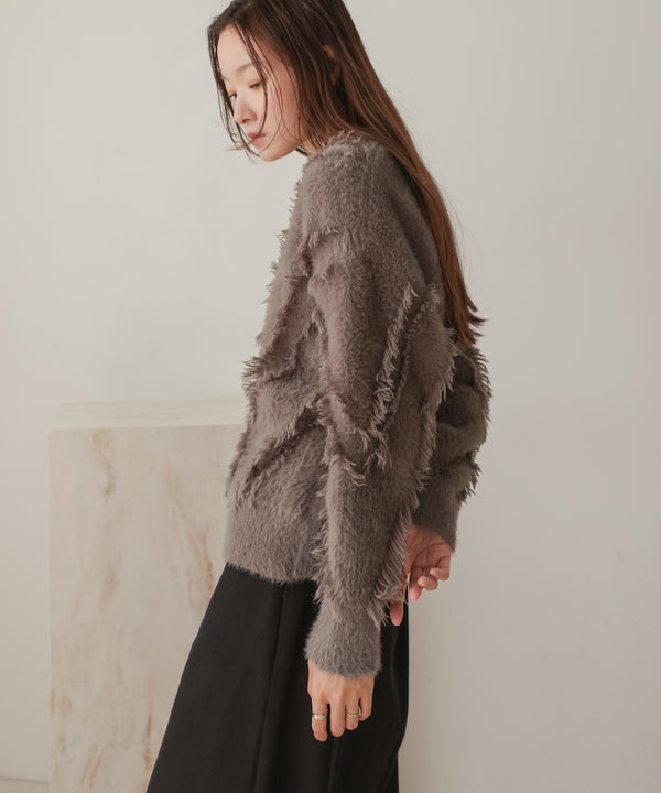 shaggy fringe knit