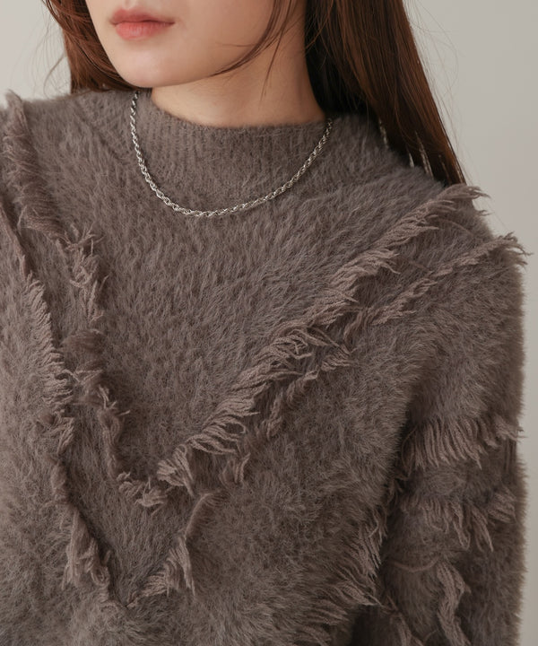 shaggy fringe knit
