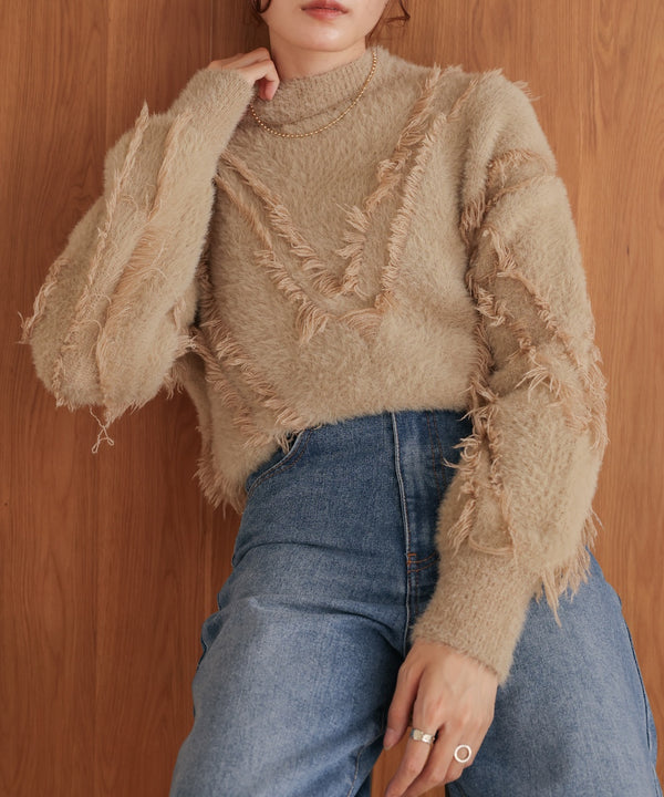 shaggy fringe knit
