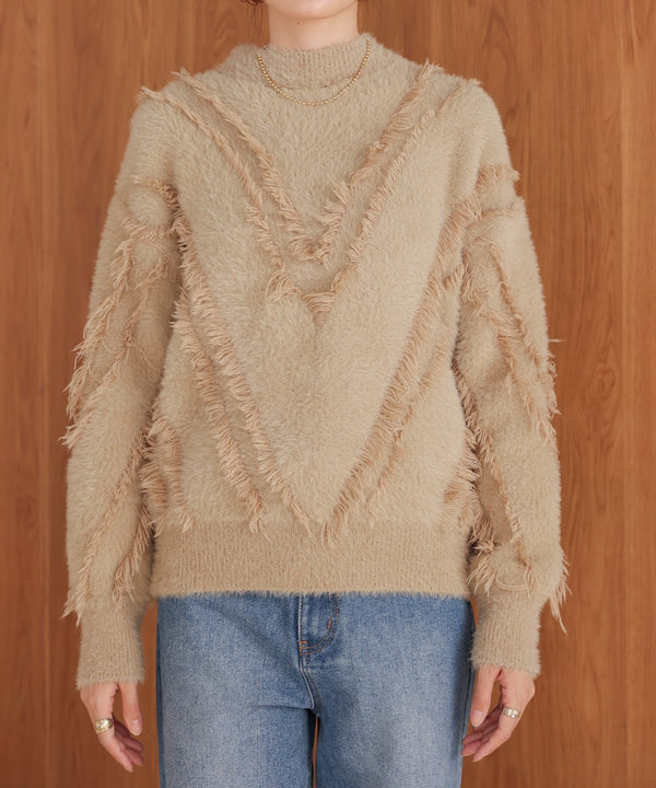 shaggy fringe knit