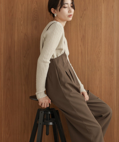 wide suspender pants