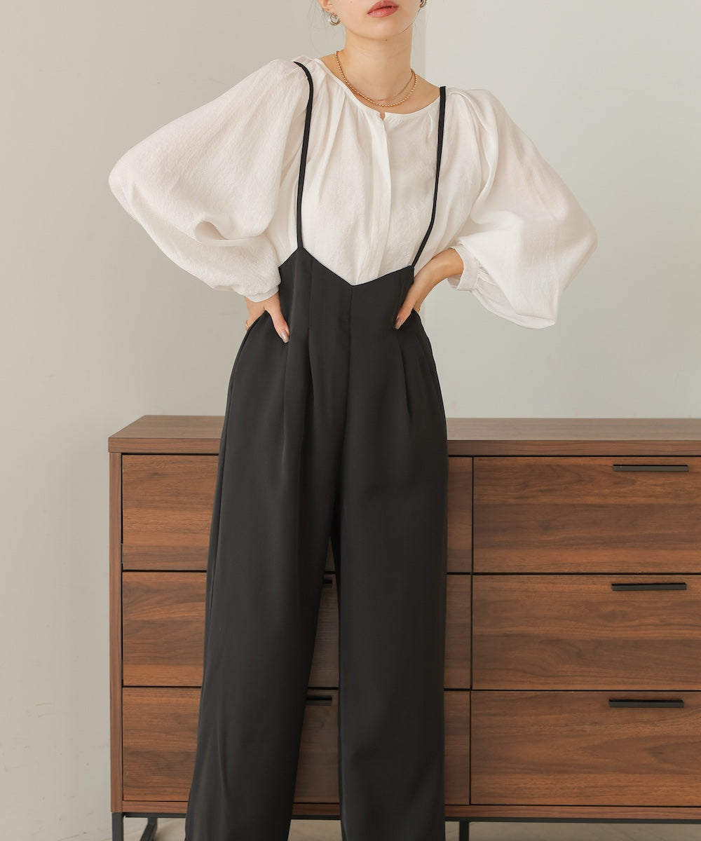 wide suspender pants