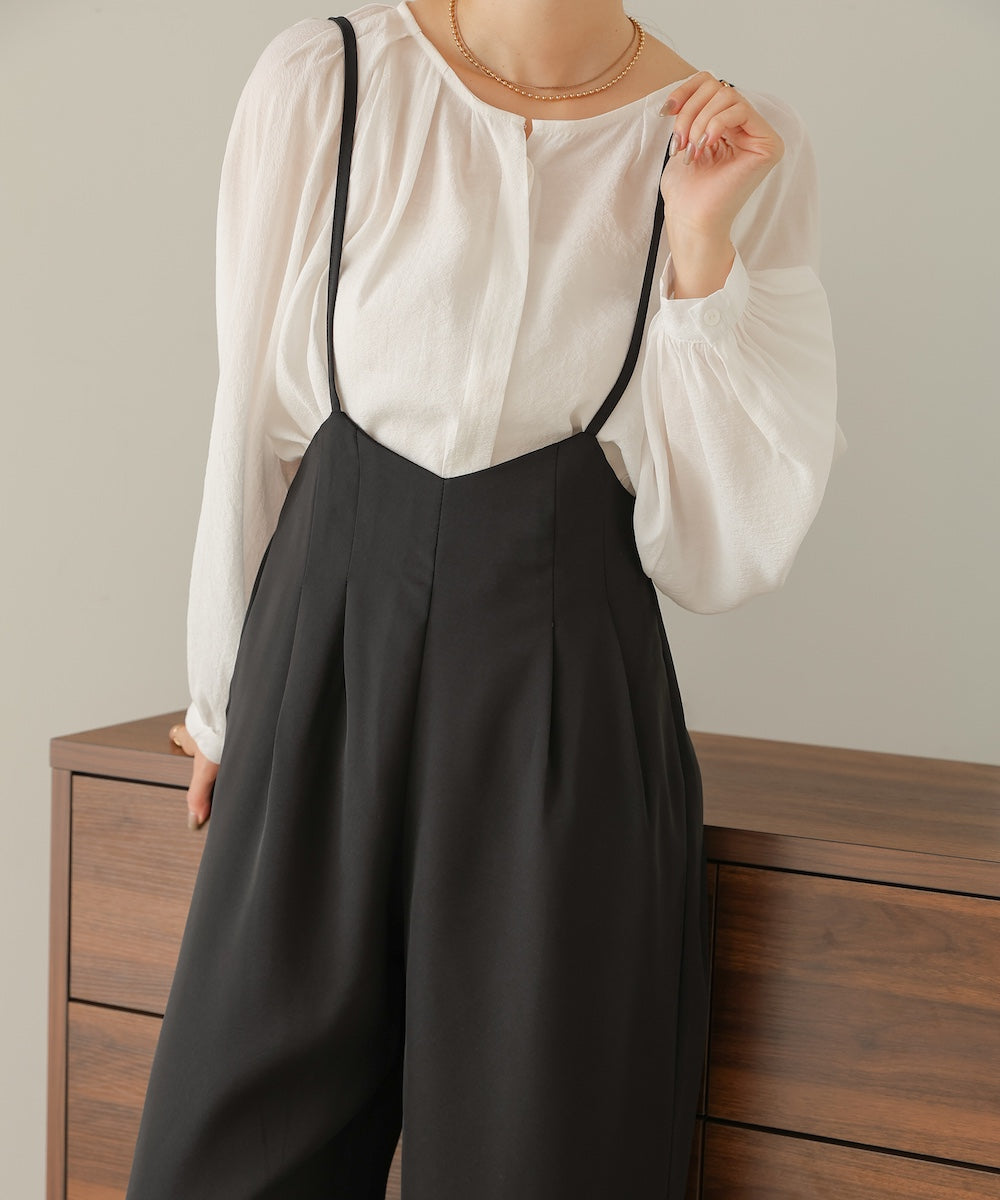 wide suspender pants