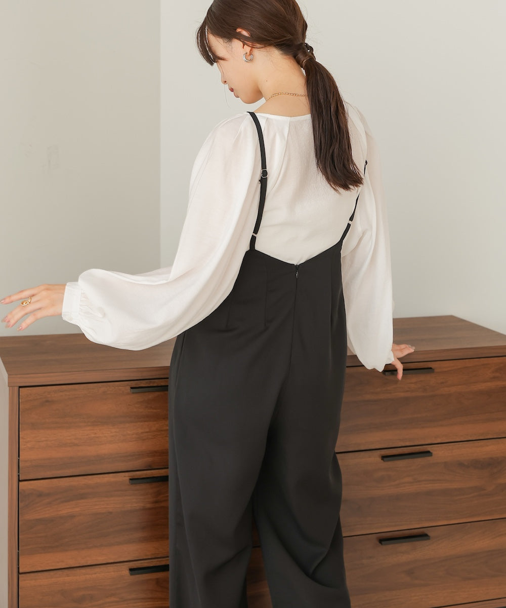 wide suspender pants