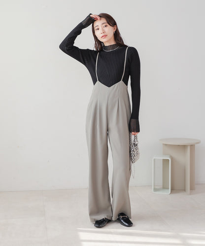 wide suspender pants