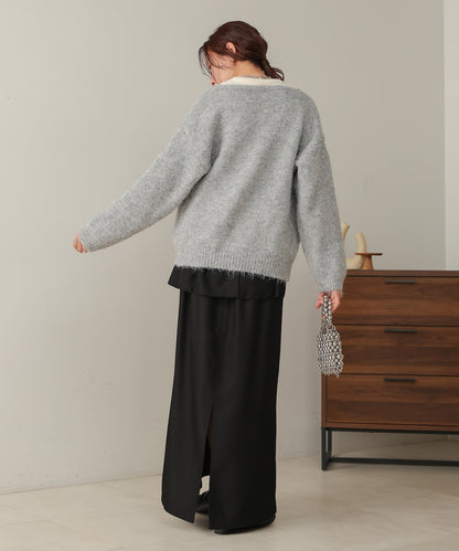 ［KNIT20％OFF］v-neck knit pullover with tank