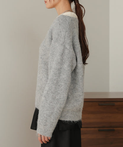 ［KNIT20％OFF］v-neck knit pullover with tank