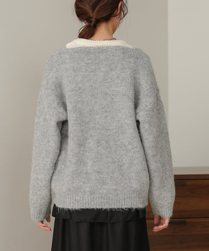 ［KNIT20％OFF］v-neck knit pullover with tank