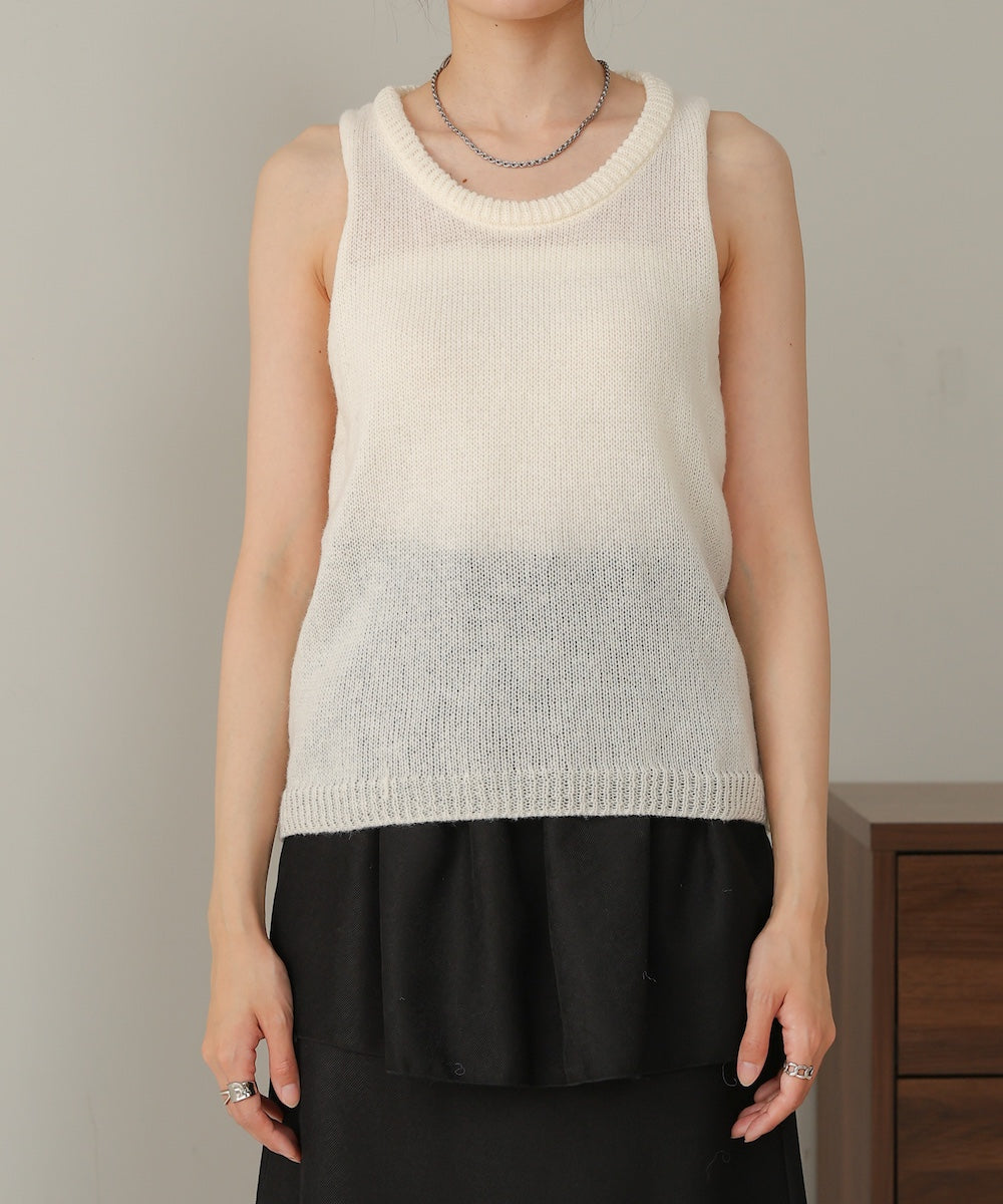 ［KNIT20％OFF］v-neck knit pullover with tank