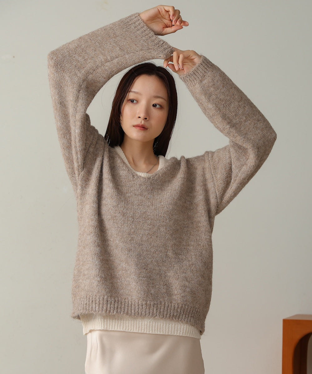 ［KNIT20％OFF］v-neck knit pullover with tank