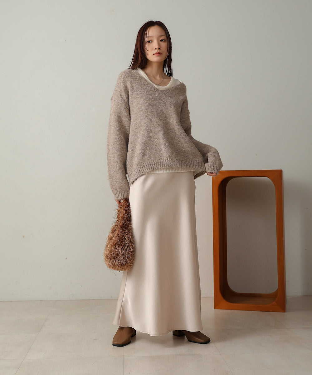 ［KNIT20％OFF］v-neck knit pullover with tank