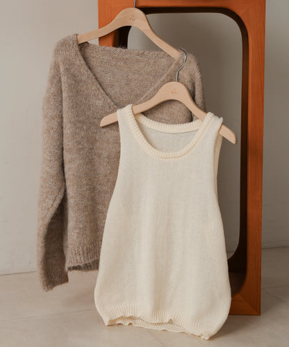 ［KNIT20％OFF］v-neck knit pullover with tank