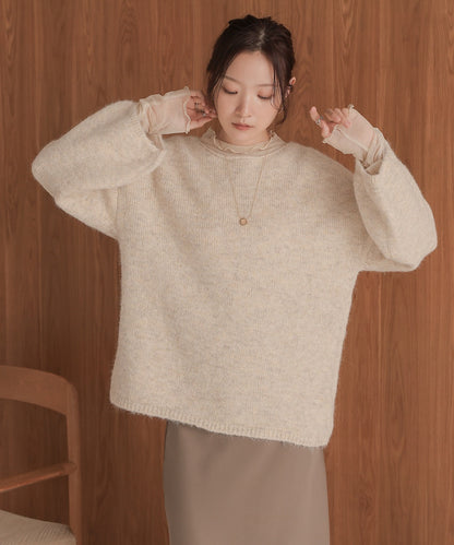 ［KNIT20％OFF］back ribbon knit pullover