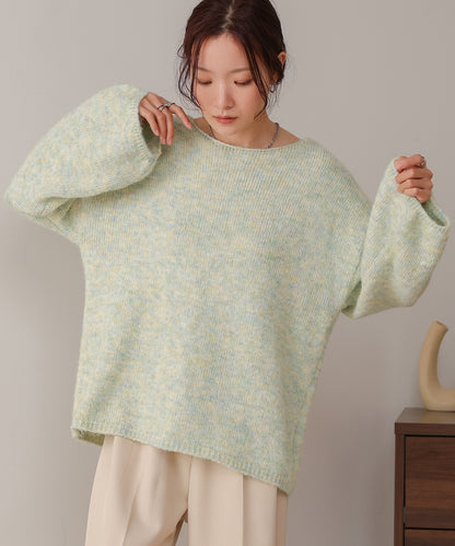 ［KNIT20％OFF］back ribbon knit pullover