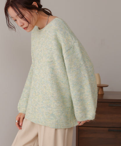 ［KNIT20％OFF］back ribbon knit pullover