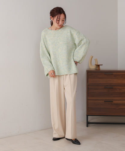 ［KNIT20％OFF］back ribbon knit pullover