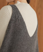 button design knit jumper dress