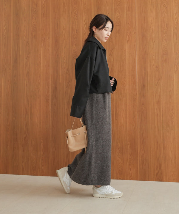 button design knit jumper dress