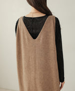 button design knit jumper dress