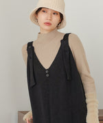 button design knit jumper dress