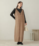 button design knit jumper dress
